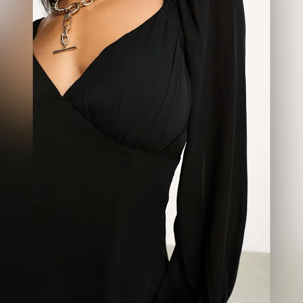 Abercrombie & Fitch long sleeve dress in black - Picture 3 of 6